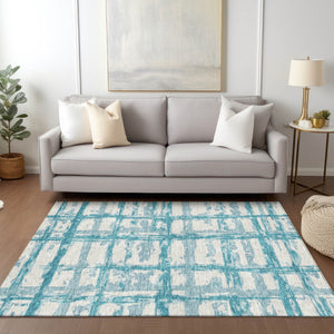 Homeroots 3' Stylish Beige Brown Taupe Striped Washable Area Rug For Indoor And Outdoor Comfort And Charm 3' X 5' Polyester 584524