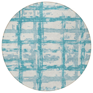 Homeroots 3' Stylish Beige Brown Taupe Striped Washable Area Rug For Indoor And Outdoor Comfort And Charm 8' Round Polyester 584526