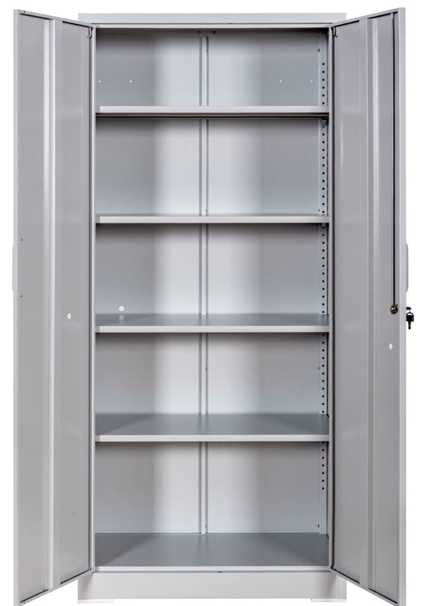 English Elm Container Furniture Direct Ironclad Steel Locking Cabinet with Adjustable Shelves for Garage Gray B2735P461945
