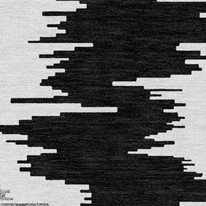 Homeroots 3'' Black Gray Silver Abstract Washable Area Rug For Indoor Outdoor Spaces, Stain Resistant Design 5' X 8' Polyester 584537