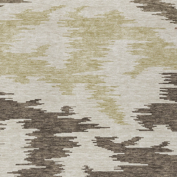 Homeroots 3'' Black Gray Silver Abstract Washable Area Rug For Indoor Outdoor Spaces, Stain Resistant Design 5' X 8' Polyester 584543