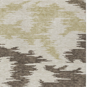 Homeroots 3'' Black Gray Silver Abstract Washable Area Rug For Indoor Outdoor Spaces, Stain Resistant Design 8' X 10' Polyester 584545