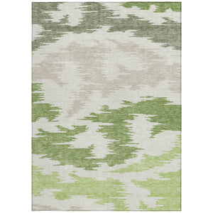 Homeroots 3'' Black Gray Silver Abstract Washable Area Rug For Indoor Outdoor Spaces, Stain Resistant Design 5' X 8' Polyester 584555