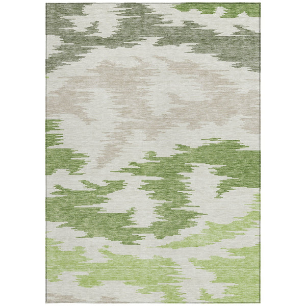 Homeroots 3'' Black Gray Silver Abstract Washable Area Rug For Indoor Outdoor Spaces, Stain Resistant Design 5' X 8' Polyester 584555