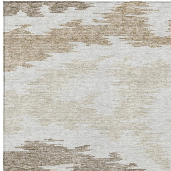 Homeroots 3'' Black Gray Silver Abstract Washable Area Rug For Indoor Outdoor Spaces, Stain Resistant Design 3' X 5' Polyester 584566