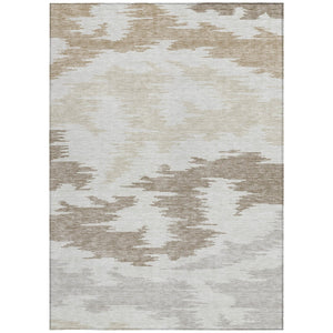 Homeroots 3'' Black Gray Silver Abstract Washable Area Rug For Indoor Outdoor Spaces, Stain Resistant Design 5' X 8' Polyester 584567