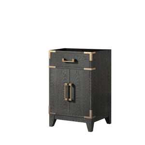 English Elm Black Oak Single-Sink Vanity 20" W With Soft-Close Door & Ample Storage For Modern Bathrooms B2731P260885