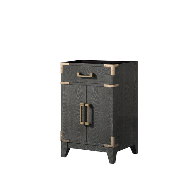 English Elm Black Oak Single-Sink Vanity 20" W With Soft-Close Door & Ample Storage For Modern Bathrooms B2731P260885