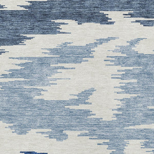 Homeroots 3'' Black Gray Silver Abstract Washable Area Rug For Indoor Outdoor Spaces, Stain Resistant Design 3' X 5' Polyester 584572