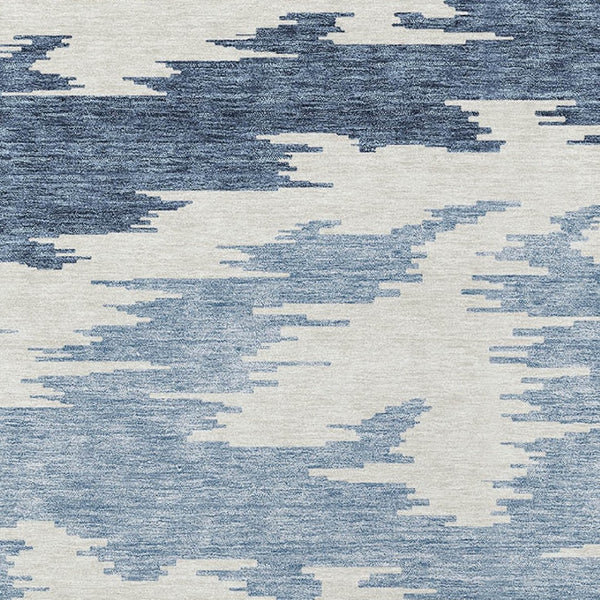 Homeroots 3'' Black Gray Silver Abstract Washable Area Rug For Indoor Outdoor Spaces, Stain Resistant Design 5' X 8' Polyester 584573