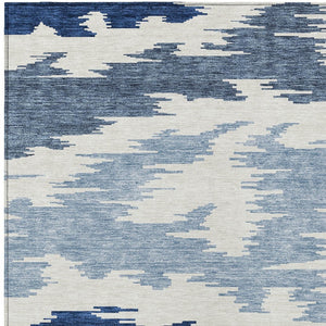 Homeroots 3'' Black Gray Silver Abstract Washable Area Rug For Indoor Outdoor Spaces, Stain Resistant Design 9' X 12' Polyester 584576