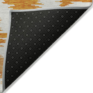 Homeroots 3'' Black Gray Silver Abstract Washable Area Rug For Indoor Outdoor Spaces, Stain Resistant Design 10' X 14' Polyester 584583