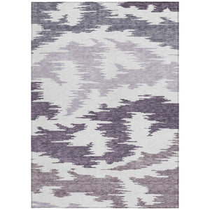 Homeroots 3'' Black Gray Silver Abstract Washable Area Rug For Indoor Outdoor Spaces, Stain Resistant Design 5' X 8' Polyester 584585