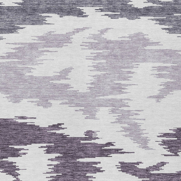 Homeroots 3'' Black Gray Silver Abstract Washable Area Rug For Indoor Outdoor Spaces, Stain Resistant Design 9' X 12' Polyester 584588