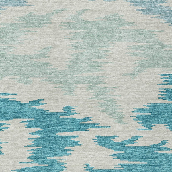 Homeroots 3'' Black Gray Silver Abstract Washable Area Rug For Indoor Outdoor Spaces, Stain Resistant Design 5' X 8' Polyester 584591