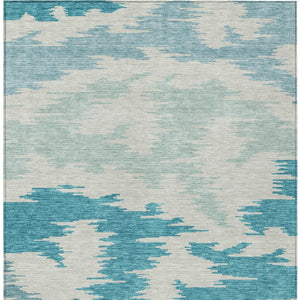 Homeroots 3'' Black Gray Silver Abstract Washable Area Rug For Indoor Outdoor Spaces, Stain Resistant Design 9' X 12' Polyester 584594