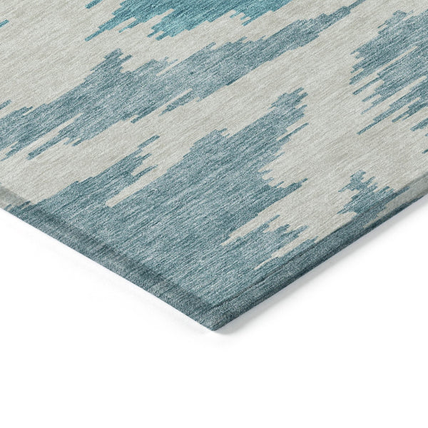 Homeroots 3'' Black Gray Silver Abstract Washable Area Rug For Indoor Outdoor Spaces, Stain Resistant Design 10' X 14' Polyester 584595