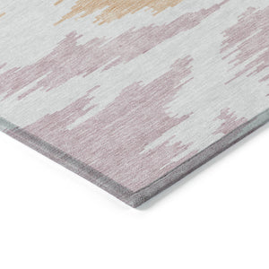 Homeroots 3'' Black Gray Silver Abstract Washable Area Rug For Indoor Outdoor Spaces, Stain Resistant Design 5' X 8' Polyester 584597