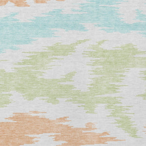 Homeroots 3'' Black Gray Silver Abstract Washable Area Rug For Indoor Outdoor Spaces, Stain Resistant Design 8' X 10' Polyester 584599