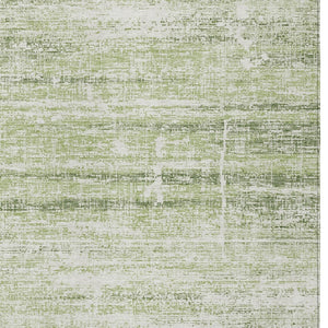HomeRoots 5' Stylish Artichoke Green and Ivory Abstract Washable Indoor-Outdoor Area Rug for Modern Spaces 5' X 8' 584603