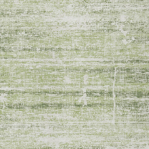 HomeRoots 5' Stylish Artichoke Green and Ivory Abstract Washable Indoor-Outdoor Area Rug for Modern Spaces 8' X 10' 584605
