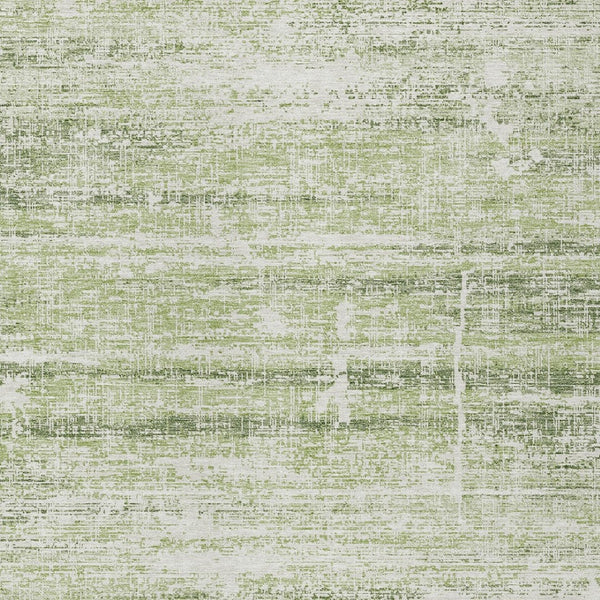 HomeRoots 5' Stylish Artichoke Green and Ivory Abstract Washable Indoor-Outdoor Area Rug for Modern Spaces 8' X 10' 584605