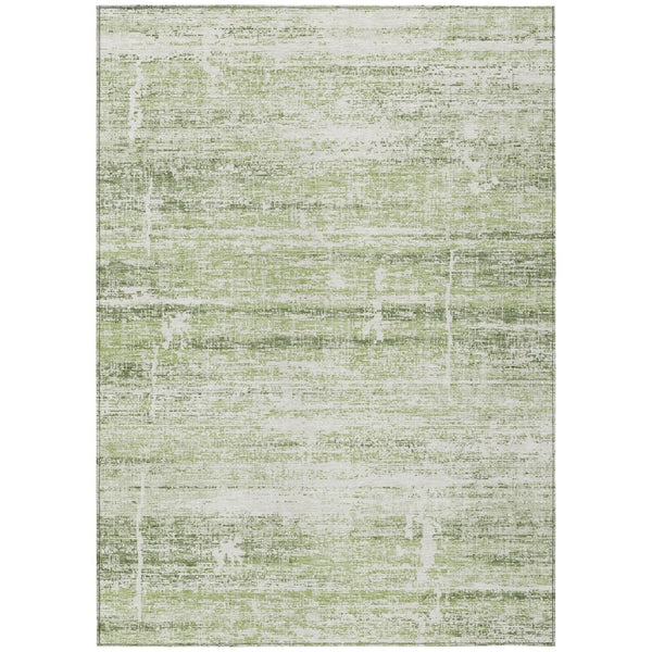 HomeRoots 9' Artichoke Green Abstract Area Rug - Stylish, Washable, Durable for Indoor & Outdoor Use, Easy Care 9' X 12' 584606
