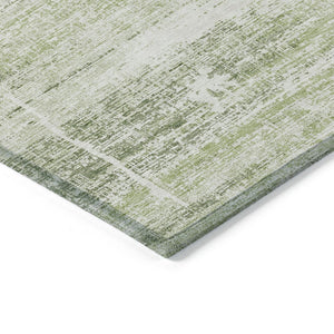 HomeRoots 9' Artichoke Green Abstract Area Rug - Stylish, Washable, Durable for Indoor & Outdoor Use, Easy Care 9' X 12' 584606