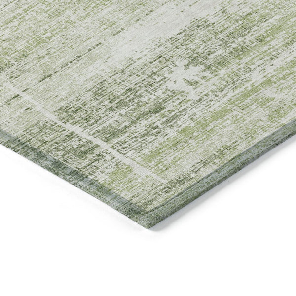 HomeRoots 9' Artichoke Green Abstract Area Rug - Stylish, Washable, Durable for Indoor & Outdoor Use, Easy Care 9' X 12' 584606