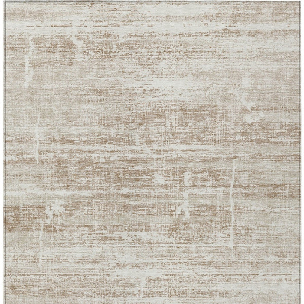 HomeRoots 5' Modern Abstract Washable Area Rug in Beige, Taupe & Ivory for Indoor & Outdoor Spaces 5' X 8' 584609