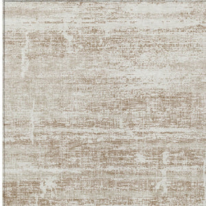 HomeRoots 9' Elegant Beige Taupe Ivory Abstract Area Rug - Durable, Washable, Versatile for Indoor & Outdoor Use 9' X 12' 584612