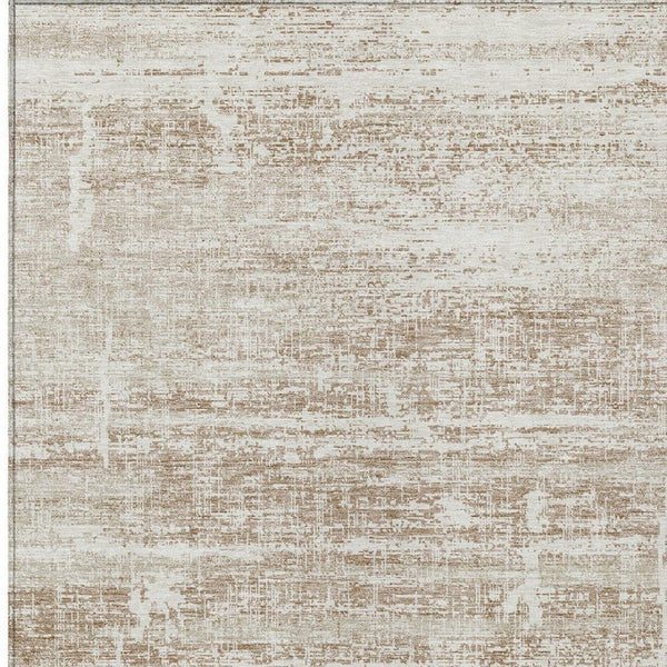 HomeRoots 9' Elegant Beige Taupe Ivory Abstract Area Rug - Durable, Washable, Versatile for Indoor & Outdoor Use 9' X 12' 584612