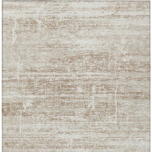 HomeRoots 5' Modern Abstract Washable Area Rug in Beige, Taupe & Ivory for Indoor & Outdoor Spaces 10' X 14' 584613