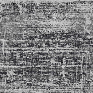 HomeRoots 9' Modern Abstract Black Gray Charcoal Area Rug - Washable, Stain-Resistant for Indoor & Outdoor Use 9' X 12' 584618