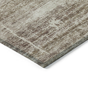 HomeRoots 5' Abstract Area Rug in Brown, Beige & Taupe - Stylish, Washable, Indoor/Outdoor, Versatile Design 8' X 10' 584623