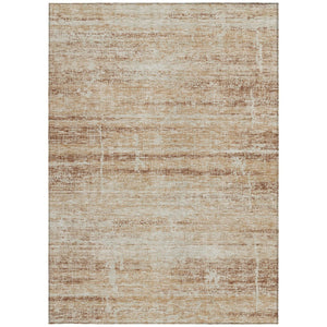 HomeRoots 5' Modern Abstract Washable Area Rug in Copper, Beige & Taupe for Indoor and Outdoor Spaces 5' X 8' 584627