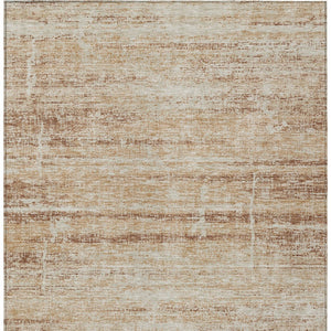 HomeRoots 9' Copper Beige and Taupe Abstract Washable Area Rug for Indoor and Outdoor Versatility and Style 9' X 12' 584630