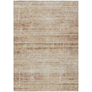 HomeRoots 9' Copper Beige and Taupe Abstract Washable Area Rug for Indoor and Outdoor Versatility and Style 9' X 12' 584630