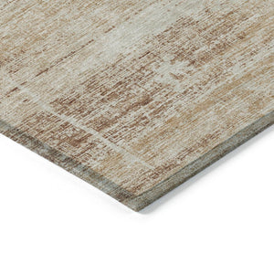HomeRoots 9' Copper Beige and Taupe Abstract Washable Area Rug for Indoor and Outdoor Versatility and Style 9' X 12' 584630