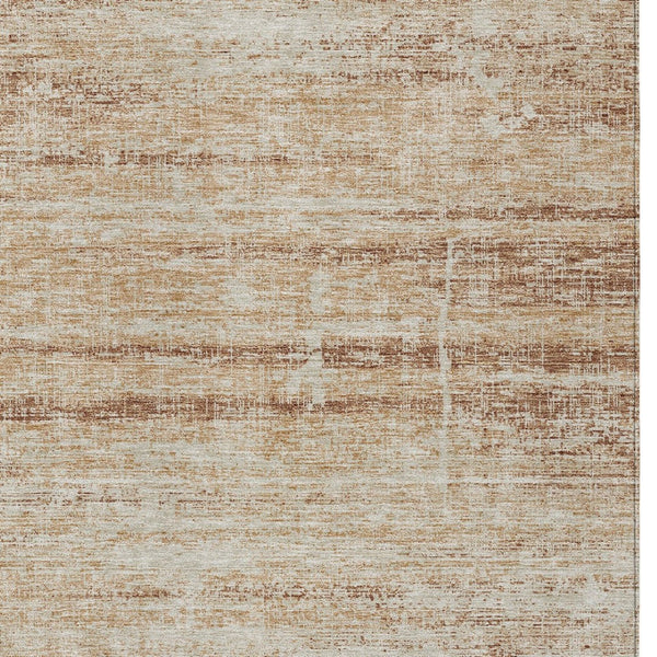 HomeRoots 9' Copper Beige and Taupe Abstract Washable Area Rug for Indoor and Outdoor Versatility and Style 9' X 12' 584630