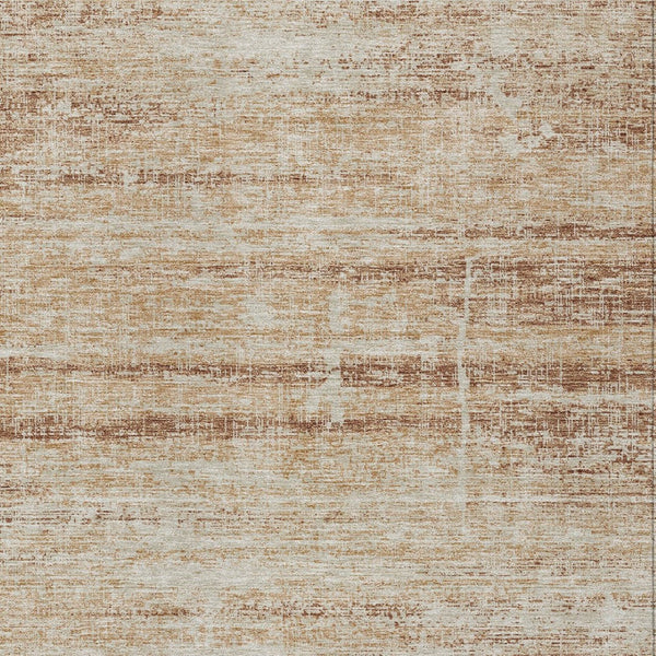 HomeRoots 5' Modern Abstract Washable Area Rug in Copper, Beige & Taupe for Indoor and Outdoor Spaces 10' X 14' 584631