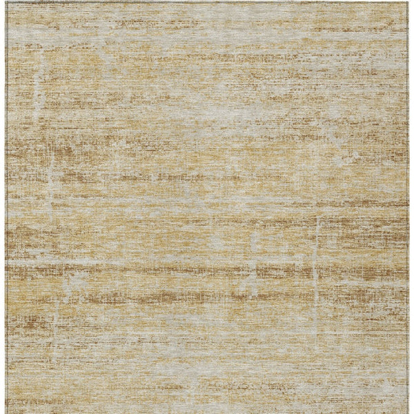 HomeRoots 5' Abstract Washable Area Rug in Gold Beige and Wheat - Durable, Stylish, Perfect for Indoor & Outdoor 8' X 10' 584635