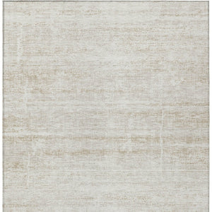 HomeRoots 5' Elegant Ivory Beige Tan Abstract Washable Area Rug for Indoor and Outdoor High-Traffic Spaces 5' X 8' 584639