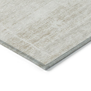HomeRoots 5' Elegant Ivory Beige Tan Abstract Washable Area Rug for Indoor and Outdoor High-Traffic Spaces 5' X 8' 584639