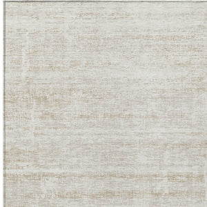 HomeRoots 5' Elegant Ivory Beige Tan Abstract Washable Area Rug for Indoor and Outdoor High-Traffic Spaces 10' X 14' 584643