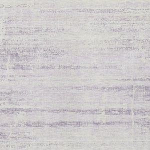 HomeRoots 5' Indoor Outdoor Lavender Purple and Ivory Abstract Area Rug – Modern, Washable, Durable Design 5' X 8' 584645