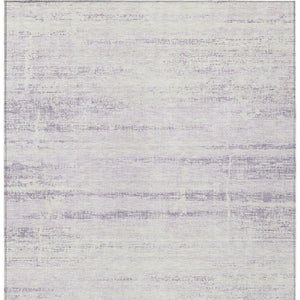 HomeRoots 5' Indoor Outdoor Lavender Purple and Ivory Abstract Area Rug – Modern, Washable, Durable Design 8' X 10' 584647