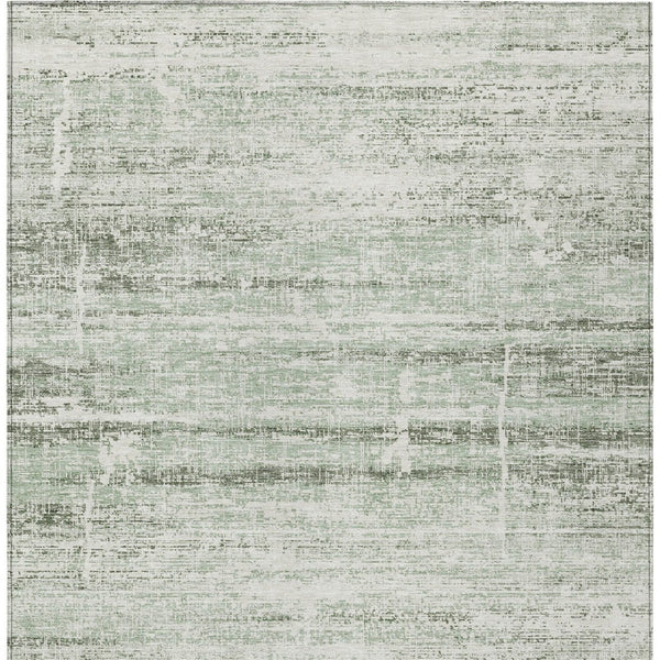 HomeRoots 5' Sage Artichoke Green and Ivory Abstract Area Rug - Washable, Durable Design for Indoor & Outdoor Use 5' X 8' 584651