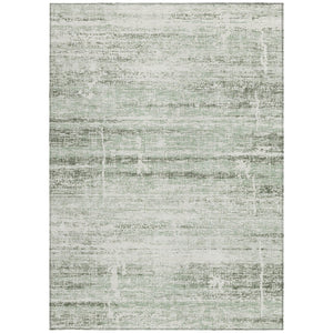 HomeRoots 5' Sage Artichoke Green and Ivory Abstract Area Rug - Washable, Durable Design for Indoor & Outdoor Use 8' X 10' 584653