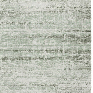 HomeRoots 9' Abstract Washable Indoor Outdoor Area Rug in Sage Artichoke Green and Ivory – Durable & Stylish 9' X 12' 584654